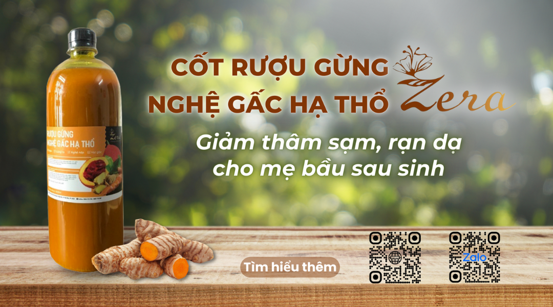 Sản phẩm cốt rượu gừng nghệ gấc Zera
